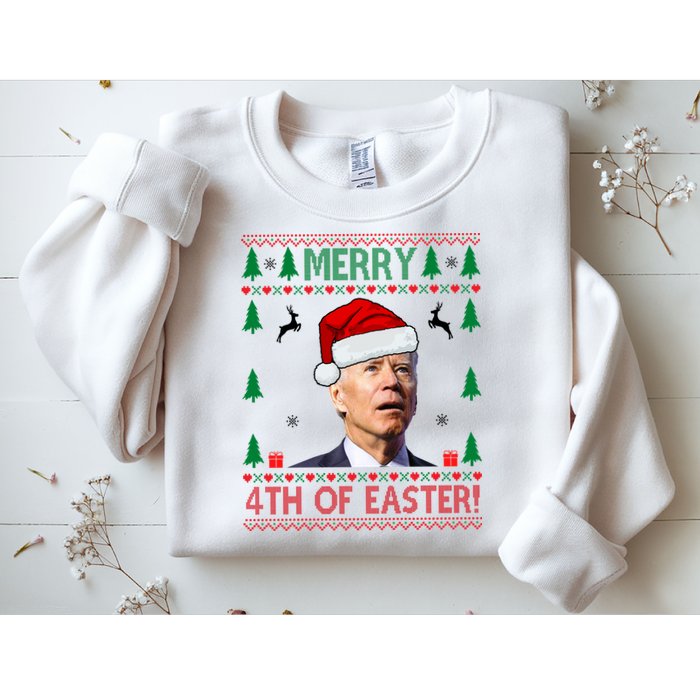 Merry 4th Of Easter Funny Joe Biden Ugly Christmas Sweatshirt
