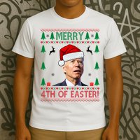 Merry 4th Of Easter Funny Joe Biden Ugly Christmas T-Shirt