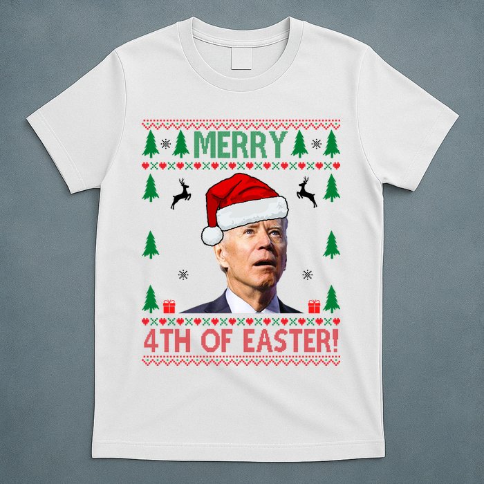 Merry 4th Of Easter Funny Joe Biden Ugly Christmas T-Shirt