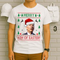 Merry 4th Of Easter Funny Joe Biden Ugly Christmas T-Shirt