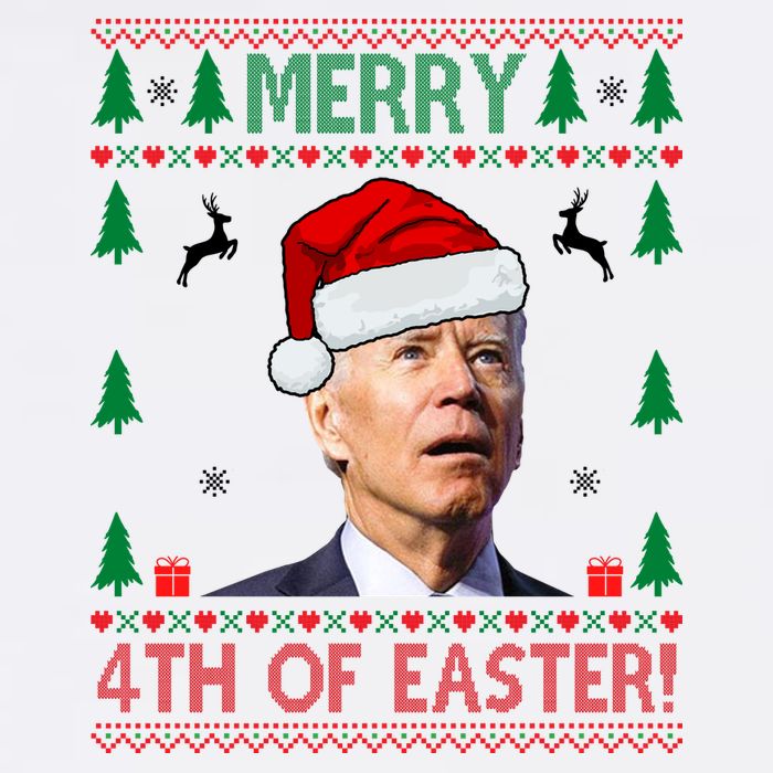 Merry 4th Of Easter Funny Joe Biden Ugly Christmas T-Shirt