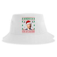Merry 4th Of Easter Funny Joe Biden Ugly Christmas Sustainable Bucket Hat