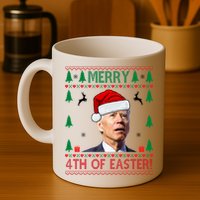 Merry 4th Of Easter Funny Joe Biden Ugly Christmas Mug