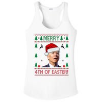 Merry 4th Of Easter Funny Joe Biden Ugly Christmas Ladies PosiCharge Competitor Racerback Tank