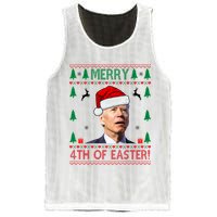 Merry 4th Of Easter Funny Joe Biden Ugly Christmas Mesh Reversible Basketball Jersey Tank