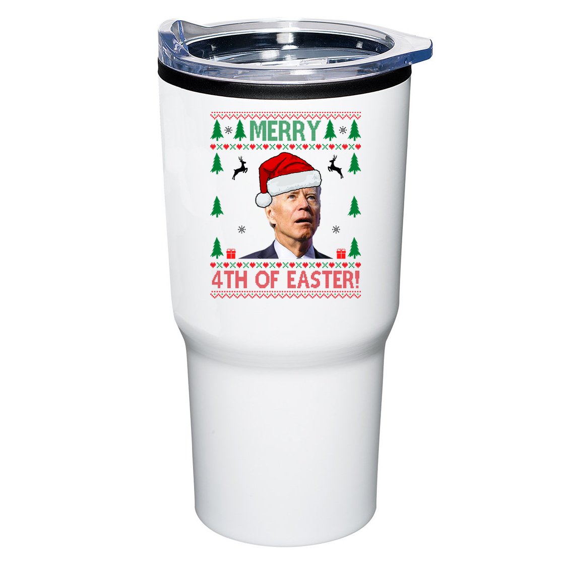 Merry 4th Of Easter Funny Joe Biden Ugly Christmas Tumbler