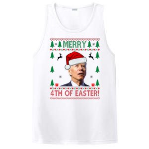 Merry 4th Of Easter Funny Joe Biden Ugly Christmas PosiCharge Competitor Tank