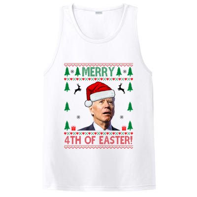Merry 4th Of Easter Funny Joe Biden Ugly Christmas PosiCharge Competitor Tank