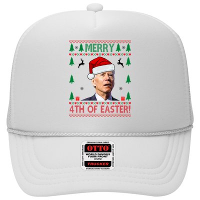 Merry 4th Of Easter Funny Joe Biden Ugly Christmas Trucker Hat