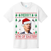 Merry 4th Of Easter Funny Joe Biden Ugly Christmas Kids T-Shirt
