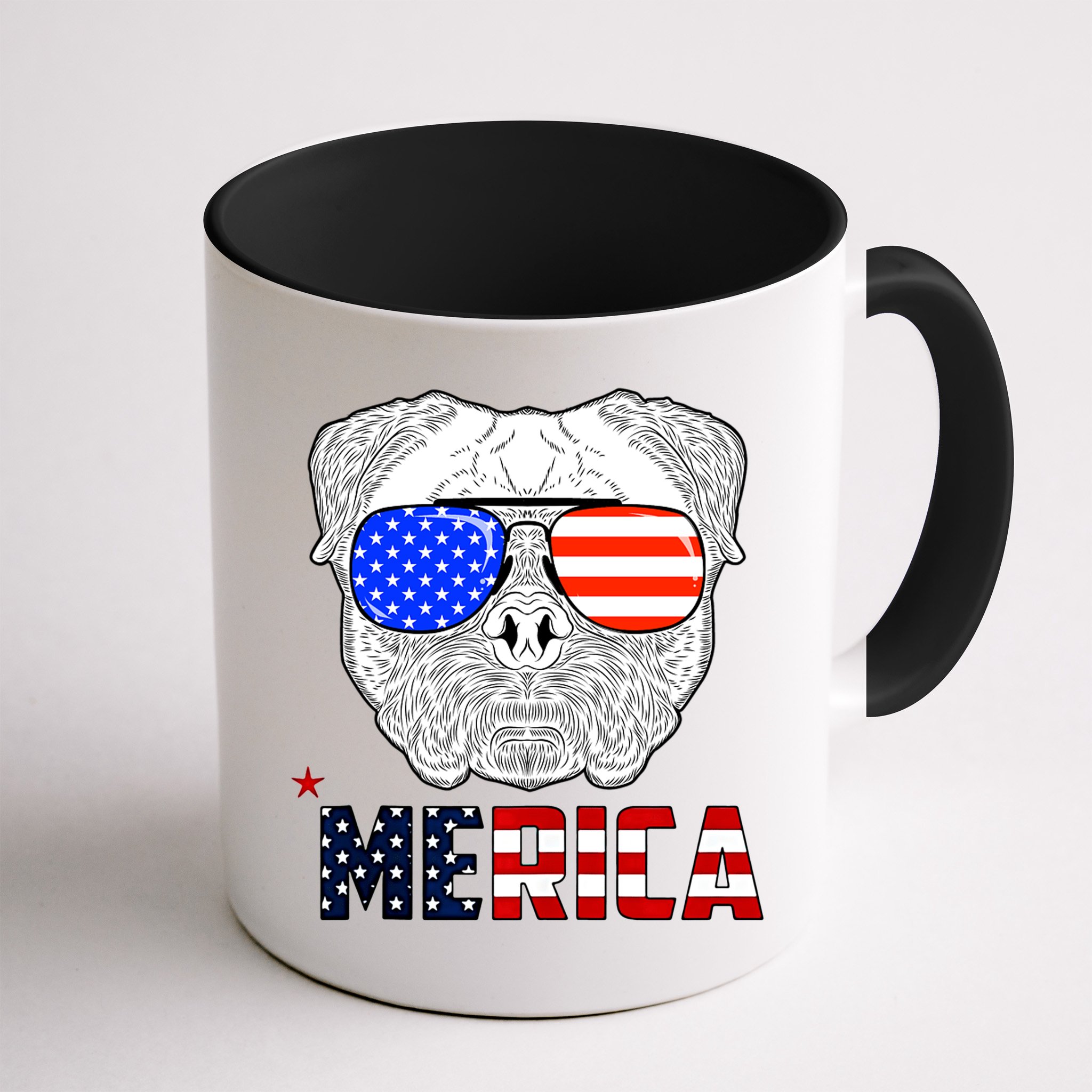 Merica 4th Of July Cool Bulldog Funny Mug