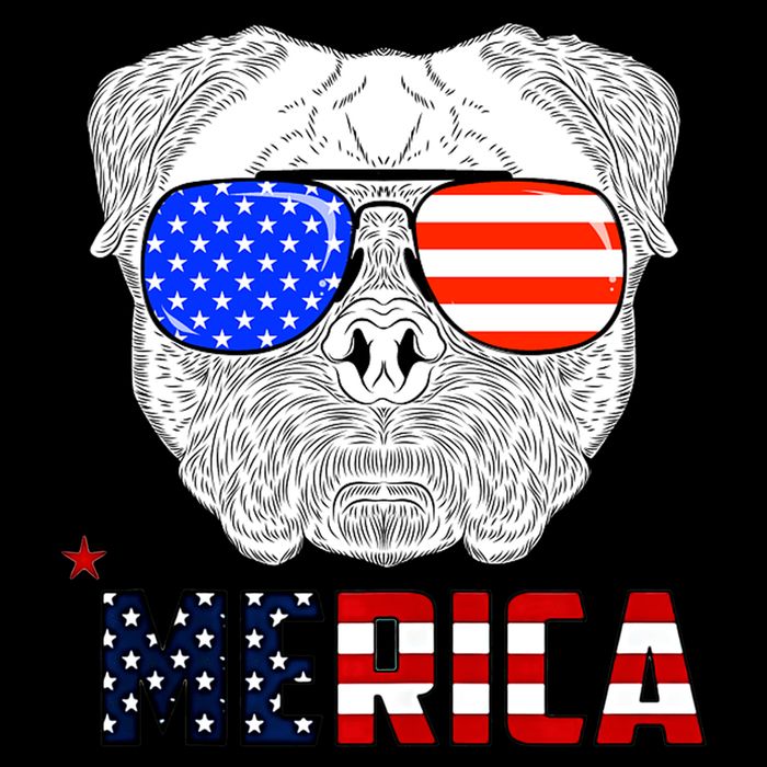 Merica 4th Of July Cool Bulldog Funny Mesh Reversible Basketball Jersey Tank