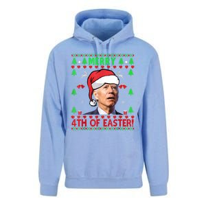 Merry 4th Of Easter Funny Joe Biden Christmas Ugly Sweater Unisex Surf Hoodie