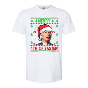 Merry 4th Of Easter Funny Joe Biden Christmas Ugly Sweater Softstyle CVC T-Shirt