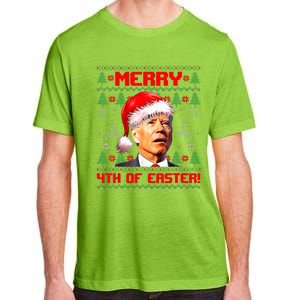 Merry 4th Of Easter Funny Joe Biden Christmas Ugly Sweater Adult ChromaSoft Performance T-Shirt