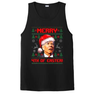 Merry 4th Of Easter Funny Joe Biden Christmas Ugly Sweater PosiCharge Competitor Tank