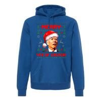 Merry 4th Of Easter Funny Joe Biden Christmas Ugly Sweater Premium Hoodie