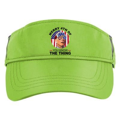 Merry 4th Of You Know The Thing Confused Biden 4th Of July Adult Drive Performance Visor