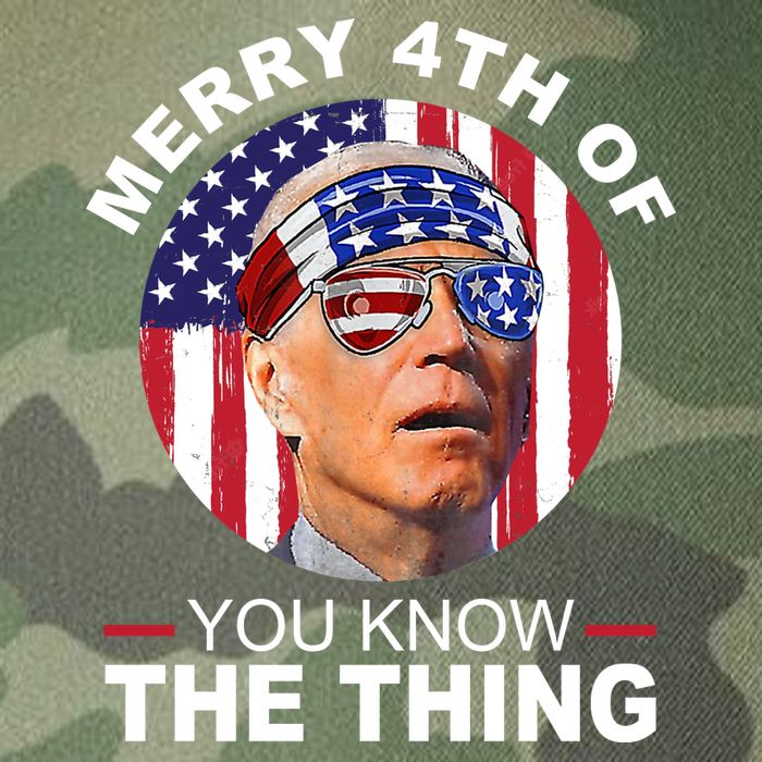 Merry 4th Of You Know The Thing Confused Biden 4th Of July Legacy Tie Dye Trucker Hat