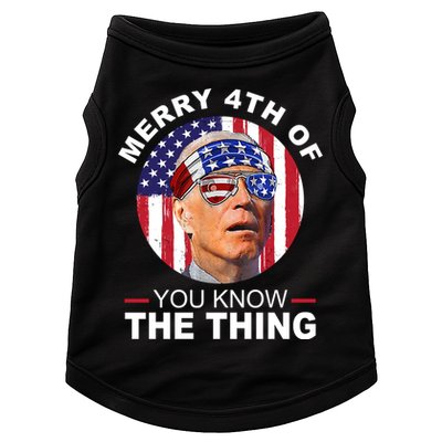 Merry 4th Of You Know The Thing Confused Biden 4th Of July Doggie Tank