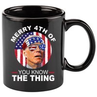 Merry 4th Of You Know The Thing Confused Biden 4th Of July 11oz C Handle Ceramic Mug
