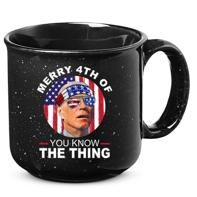 Merry 4th Of You Know The Thing Confused Biden 4th Of July 15oz Campfire Ceramic Mug