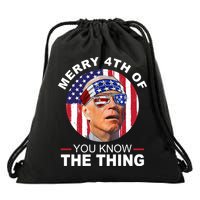 Merry 4th Of You Know The Thing Confused Biden 4th Of July Drawstring Bag