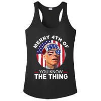Merry 4th Of You Know The Thing Confused Biden 4th Of July Ladies PosiCharge Competitor Racerback Tank