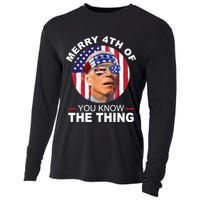 Merry 4th Of You Know The Thing Confused Biden 4th Of July Cooling Performance Long Sleeve Crew