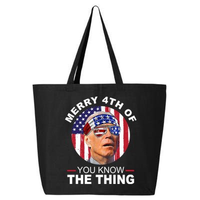 Merry 4th Of You Know The Thing Confused Biden 4th Of July 25L Jumbo Tote