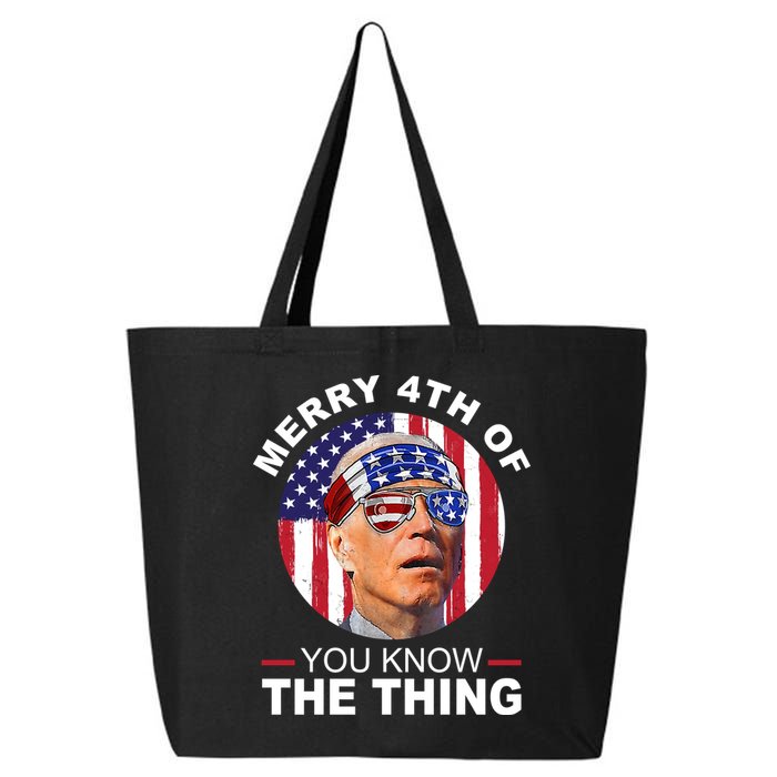 Merry 4th Of You Know The Thing Confused Biden 4th Of July 25L Jumbo Tote