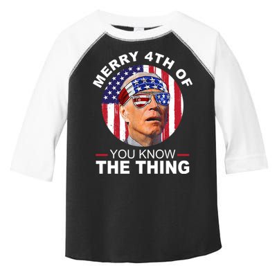 Merry 4th Of You Know The Thing Confused Biden 4th Of July Toddler Fine Jersey T-Shirt