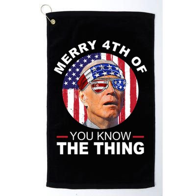 Merry 4th Of You Know The Thing Confused Biden 4th Of July Golf Towel