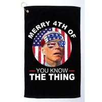 Merry 4th Of You Know The Thing Confused Biden 4th Of July Golf Towel