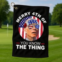 Merry 4th Of You Know The Thing Confused Biden 4th Of July Golf Towel