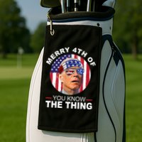 Merry 4th Of You Know The Thing Confused Biden 4th Of July Golf Towel
