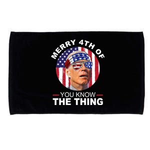 Merry 4th Of You Know The Thing Confused Biden 4th Of July Microfiber Hand Towel