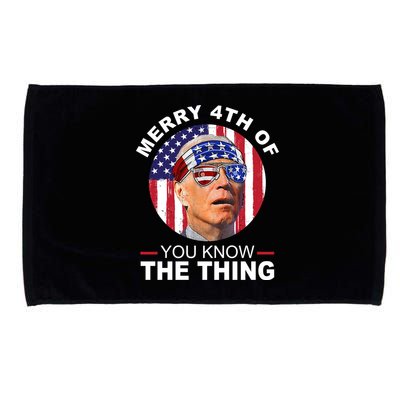 Merry 4th Of You Know The Thing Confused Biden 4th Of July Microfiber Hand Towel