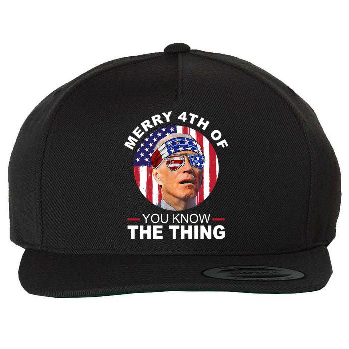 Merry 4th Of You Know The Thing Confused Biden 4th Of July Wool Snapback Cap