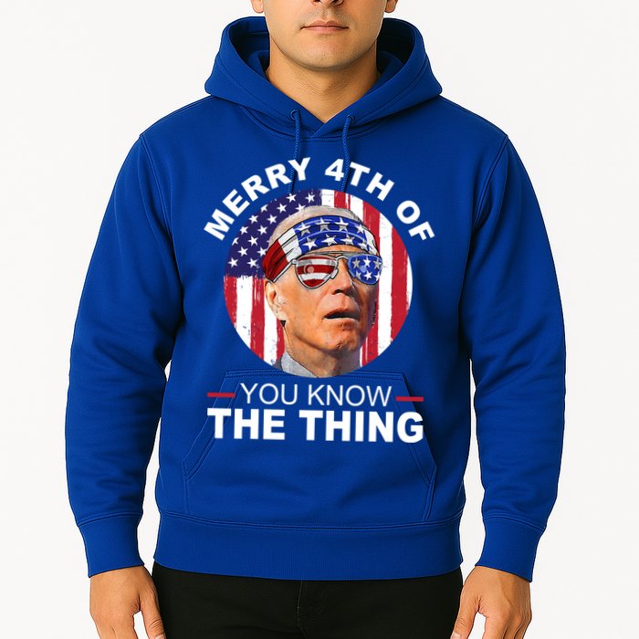 Merry 4th Of You Know The Thing Confused Biden 4th Of July Hoodie