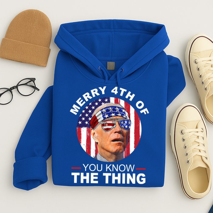 Merry 4th Of You Know The Thing Confused Biden 4th Of July Hoodie