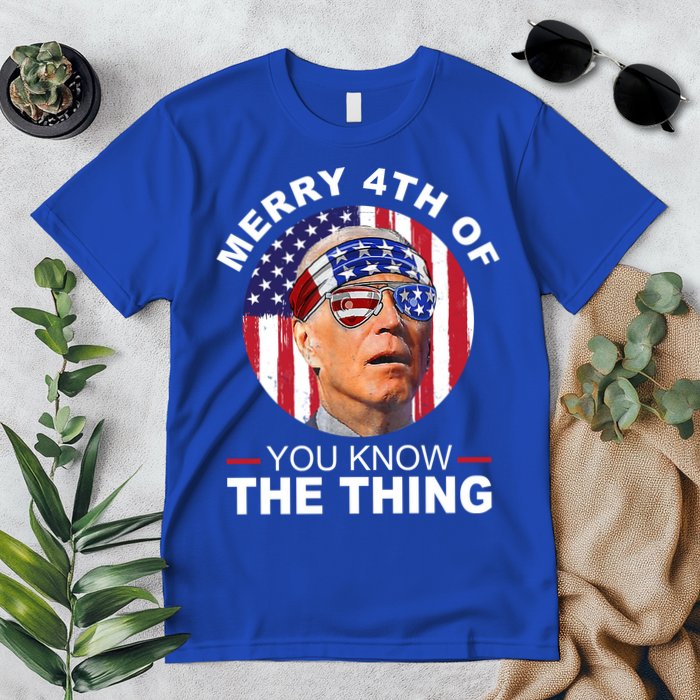Merry 4th Of You Know The Thing Confused Biden 4th Of July Premium T-Shirt