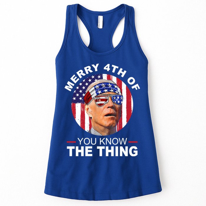 Merry 4th Of You Know The Thing Confused Biden 4th Of July Womens Tank Top
