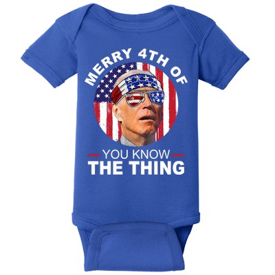 Merry 4th Of You Know The Thing Confused Biden 4th Of July Baby Bodysuit
