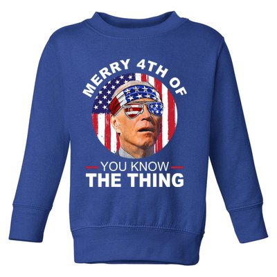 Merry 4th Of You Know The Thing Confused Biden 4th Of July Toddler Sweatshirt