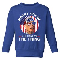Merry 4th Of You Know The Thing Confused Biden 4th Of July Toddler Sweatshirt