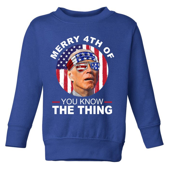 Merry 4th Of You Know The Thing Confused Biden 4th Of July Toddler Sweatshirt