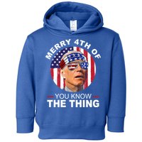 Merry 4th Of You Know The Thing Confused Biden 4th Of July Toddler Hoodie