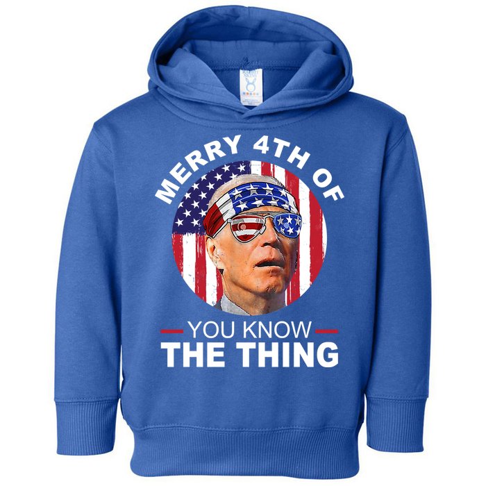 Merry 4th Of You Know The Thing Confused Biden 4th Of July Toddler Hoodie