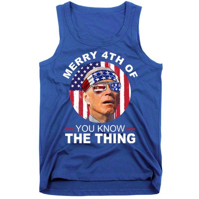 Merry 4th Of You Know The Thing Confused Biden 4th Of July Tank Top